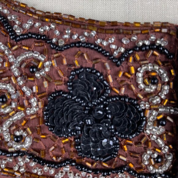 Stunning 100% Silk Beaded Dress - Made in India (SZ 10-12) - Picture 8 of 15